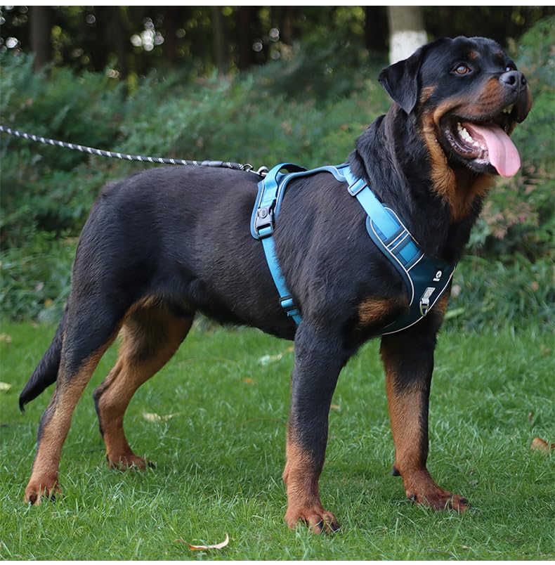 PawWave Tactical Dog Harness – No Pull, Adjustable Reflective Vest with Handle for Large & Medium Dogs, Military-Style Durable Harness for Training, Walking & Outdoor Adventure Dog Harness