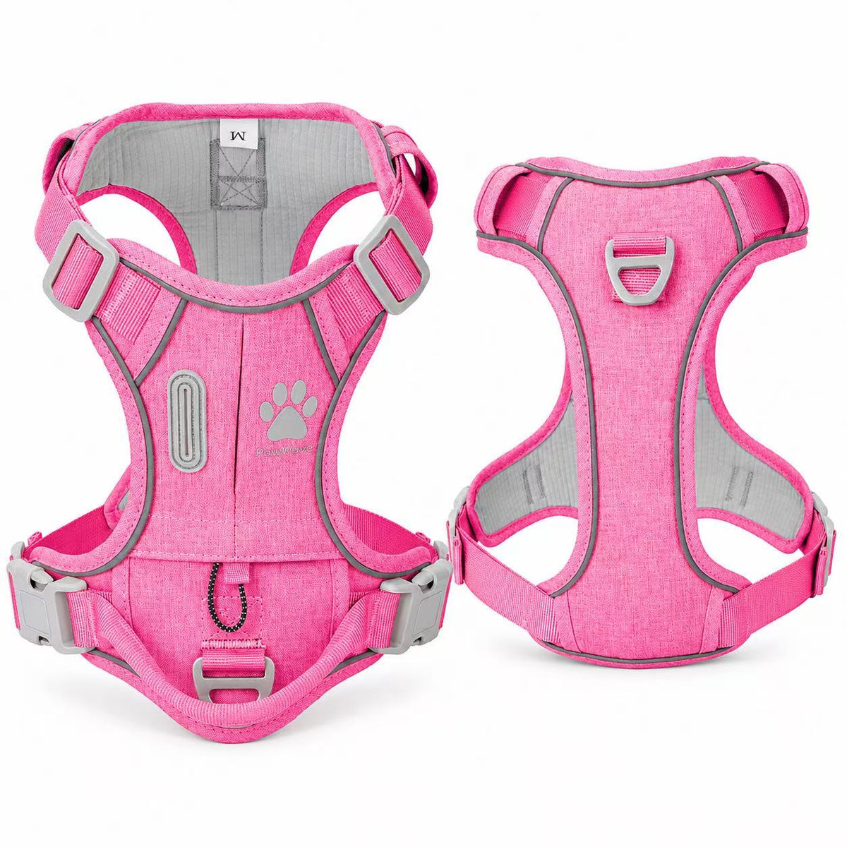 Hidden Tracker Pocket No-Pull Dog Harness, Reflective & adjustable