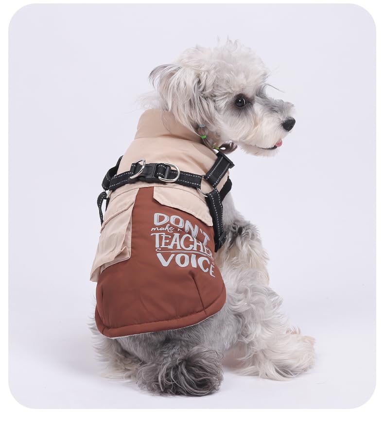 Winter Waterproof Dog Coat – Reflective, Color-Block Warm Jacket for Small & Medium Dogs