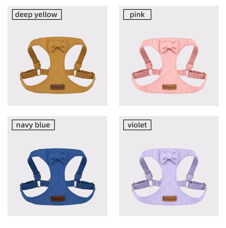 Folded Edge Square H-Style Harness for Small & Medium Dogs – Adjustable, No-Pull, Lightweight & Secure Pet Vest