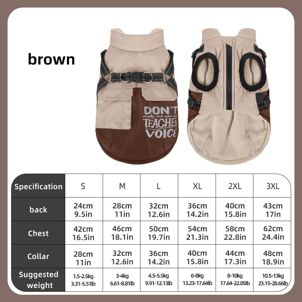Winter Waterproof Dog Coat – Reflective, Color-Block Warm Jacket for Small & Medium Dogs