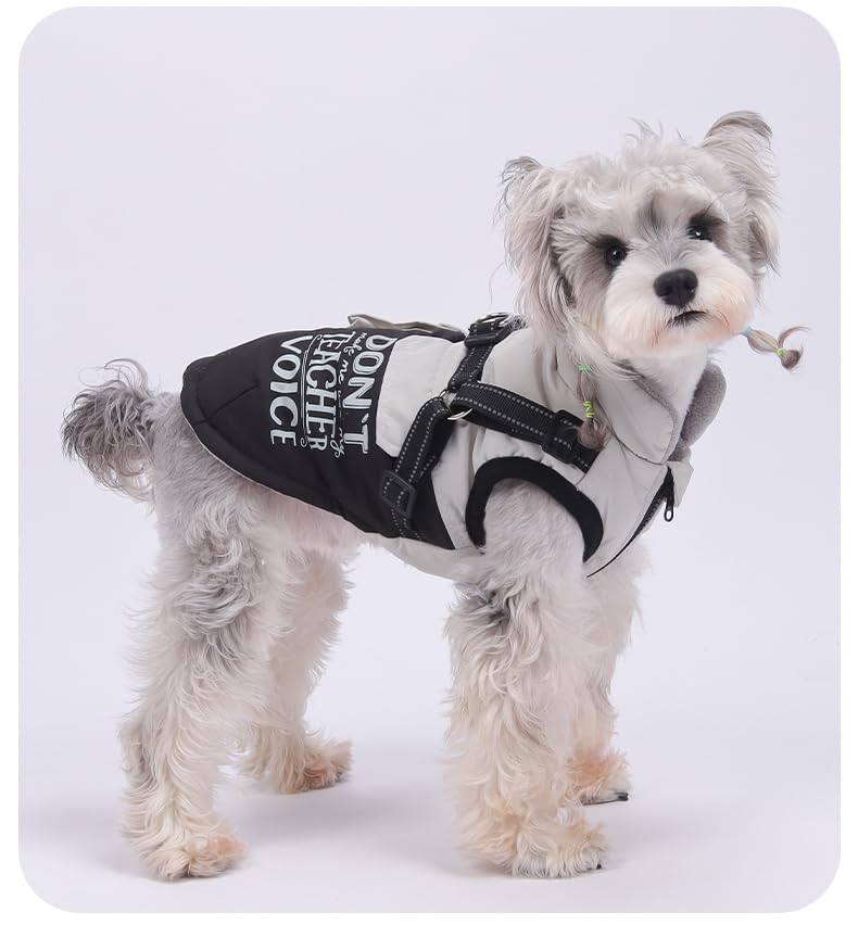 Winter Waterproof Dog Coat – Reflective, Color-Block Warm Jacket for Small & Medium Dogs