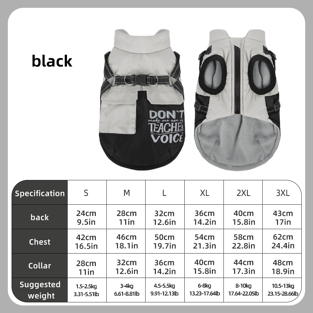 Winter Waterproof Dog Coat – Reflective, Color-Block Warm Jacket for Small & Medium Dogs