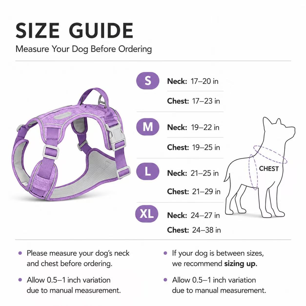 PawWave No Pull Dog Harness with Hidden Tracking Tag Holder– Soft Padded Reflective Vest plus Car Safety Leash set perfectly for small to Large Dogs
