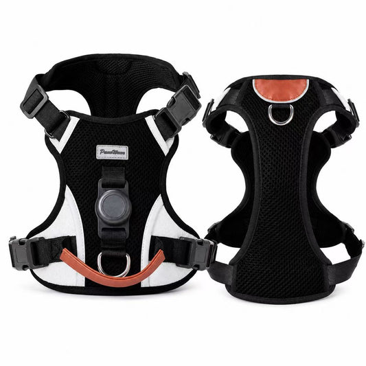 AirTag Holder No-Pull Dog Harness – Reflective & Adjustable