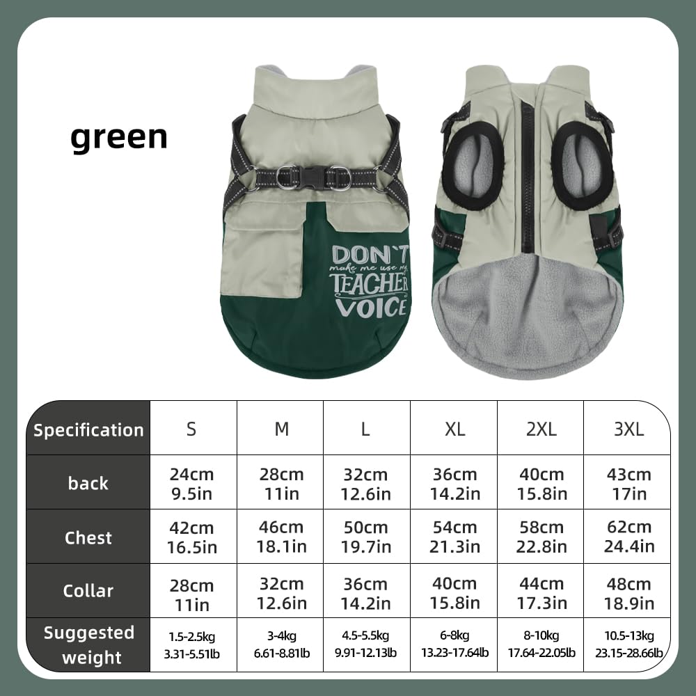 Winter Waterproof Dog Coat – Reflective, Color-Block Warm Jacket for Small & Medium Dogs