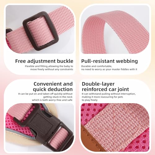 Luxury Gold Studded No Pull Dog Harness with Leash-Adjustable Chest Vest for Small & Medium Dogs, Stylish Padded Harness for Walking and Training